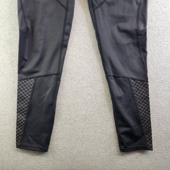 Athleta Leggings Womens Large Black Straight Up Yoga Reflective Zip Pocket - Picture 4 of 14